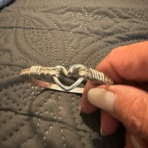 Elegant Silver Heart Bracelet